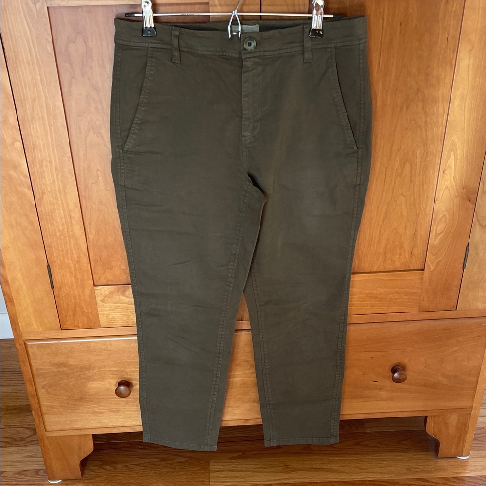 Lou & Grey Olive Cropped Ankle Pants